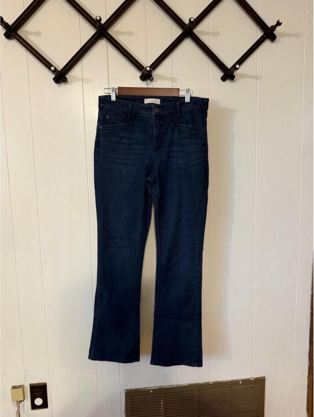 J. Jill Dark Blue Flare Jeans - Stretch Mid-Rise